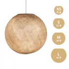 SPHERE LAMP SHADE MADE OF WOVEN FABRIC - 100% HANDMADE SAND POLYESTER