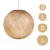 SPHERE LAMP SHADE MADE OF WOVEN FABRIC - 100% HANDMADE SAND POLYESTER