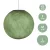  SPHERE LAMP SHADE MADE OF WOVEN FABRIC - 100% HANDMADE OLIVE GREEN POLYESTER