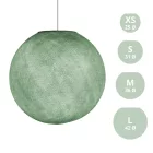  SPHERE LAMP SHADE MADE OF WOVEN FABRIC - 100% HANDMADE MILK GREEN POLYESTER