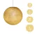  SPHERE LAMP SHADE MADE OF WOVEN FABRIC - 100% HANDMADE MUSTARD POLYESTER