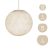SPHERE LAMP SHADE MADE OF RUST - 100% HANDMADE ECRU BEIGE POLYESTER