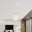  SPHERE LAMP SHADE MADE OF WOVEN FABRIC - 100% HANDMADE ECRU BEIGE POLYESTER