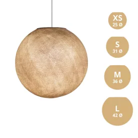   SPHERE LAMP SHADE MADE OF WOVEN FABRIC - 100% HANDMADE SAND POLYESTER