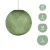  SPHERE LAMP SHADE MADE OF WOVEN FABRIC - 100% HANDMADE OLIVE GREEN POLYESTER