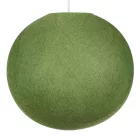  SPHERE LAMP SHADE MADE OF WOVEN FABRIC - 100% HANDMADE OLIVE GREEN POLYESTER