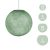  SPHERE LAMP SHADE MADE OF WOVEN FABRIC - 100% HANDMADE MILK GREEN POLYESTER