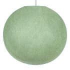  SPHERE LAMP SHADE MADE OF WOVEN FABRIC - 100% HANDMADE MILK GREEN POLYESTER