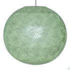  SPHERE LAMP SHADE MADE OF WOVEN FABRIC - 100% HANDMADE MILK GREEN POLYESTER