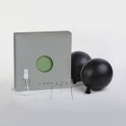  SPHERE LAMP SHADE MADE OF WOVEN FABRIC - 100% HANDMADE MILK GREEN POLYESTER