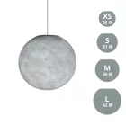  Sphere lampshade made of fiber - 100% handmade Pearl gray polyester