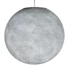 Sphere lampshade made of fiber - 100% handmade Pearl gray polyester