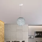  Sphere lampshade made of fiber - 100% handmade Pearl gray polyester