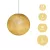  SPHERE LAMP SHADE MADE OF WOVEN FABRIC - 100% HANDMADE MUSTARD POLYESTER