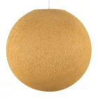  SPHERE LAMP SHADE MADE OF WOVEN FABRIC - 100% HANDMADE MUSTARD POLYESTER