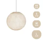 SPHERE LAMP SHADE MADE OF WOVEN FABRIC - 100% HANDMADE ECRU BEIGE POLYESTER