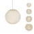  SPHERE LAMP SHADE MADE OF WOVEN FABRIC - 100% HANDMADE ECRU BEIGE POLYESTER