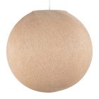 SPHERE LAMP SHADE MADE OF WOVEN FABRIC - 100% HANDMADE SAND POLYESTER