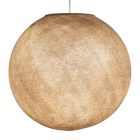 SPHERE LAMP SHADE MADE OF WOVEN FABRIC - 100% HANDMADE SAND POLYESTER