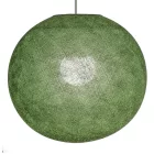  SPHERE LAMP SHADE MADE OF WOVEN FABRIC - 100% HANDMADE OLIVE GREEN POLYESTER
