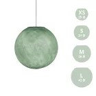  SPHERE LAMP SHADE MADE OF WOVEN FABRIC - 100% HANDMADE MILK GREEN POLYESTER