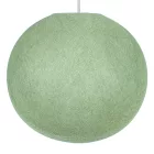  SPHERE LAMP SHADE MADE OF WOVEN FABRIC - 100% HANDMADE MILK GREEN POLYESTER