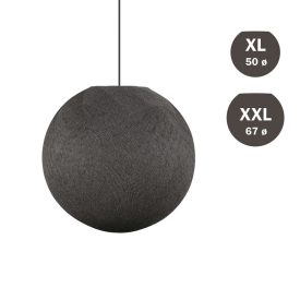    Handmade threaded Sphere Light lampshade anthracite gray polyester