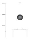  Handmade threaded Sphere Light lampshade anthracite gray polyester