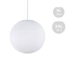 Handmade threaded Sphere Light lampshade in white polyester, size XL