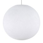  Handmade threaded Sphere Light lampshade in white polyester, size XL