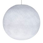  Handmade threaded Sphere Light lampshade in white polyester, size XL