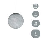  Sphere lampshade made of fiber - 100% handmade Pearl gray polyester