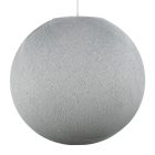  Sphere lampshade made of fiber - 100% handmade Pearl gray polyester