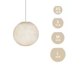  SPHERE LAMP SHADE MADE OF WOVEN FABRIC - 100% HANDMADE ECRU BEIGE POLYESTER