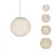  SPHERE LAMP SHADE MADE OF WOVEN FABRIC - 100% HANDMADE ECRU BEIGE POLYESTER