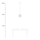  SPHERE LAMP SHADE MADE OF WOVEN FABRIC - 100% HANDMADE ECRU BEIGE POLYESTER