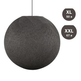    Handmade threaded Sphere Light lampshade anthracite gray polyester