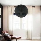  Handmade threaded Sphere Light lampshade anthracite gray polyester