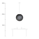  Handmade threaded Sphere Light lampshade anthracite gray polyester