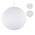  Handmade threaded Sphere Light lampshade in white polyester, size XXL