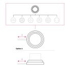 Porcelain base for electrical sockets and switches/dimmers