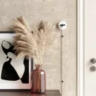 Switch/diverter made of white porcelain, with butterfly nut