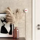 Switch/diverter made of white porcelain, with butterfly nut