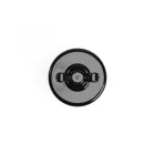 Switch/diverter made of black porcelain, with butterfly nut