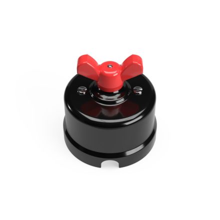  Black porcelain switch/control with butterfly nut