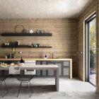 Switch/diverter made of black porcelain, with butterfly nut