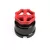 Switch/diverter made of black porcelain, with button