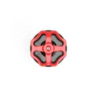 Switch/diverter made of black porcelain, with button