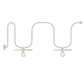  Modular outdoor string lights IP65, with 2 lampshades and rosette