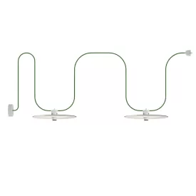   Modular outdoor string lights IP65, with 2 lampshades and rosette